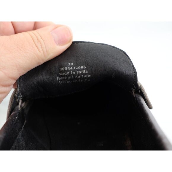 Free People Womens Lyra Lug Sole Penny Loafers Chunky Silver Leather 39 EU / 9 - Picture 12 of 14